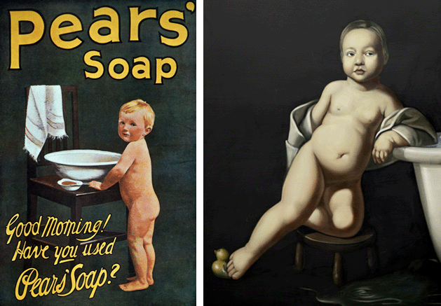 SOAP AD, 1910 American magazine advertisement, 1910, for Pears' Soap. Image: Granger / Bridgeman Images CAPTION: Detail of the present work